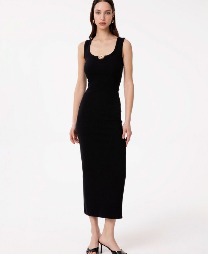 Vestido Longo com Detalhe de Grampo GAëLLE PARIS