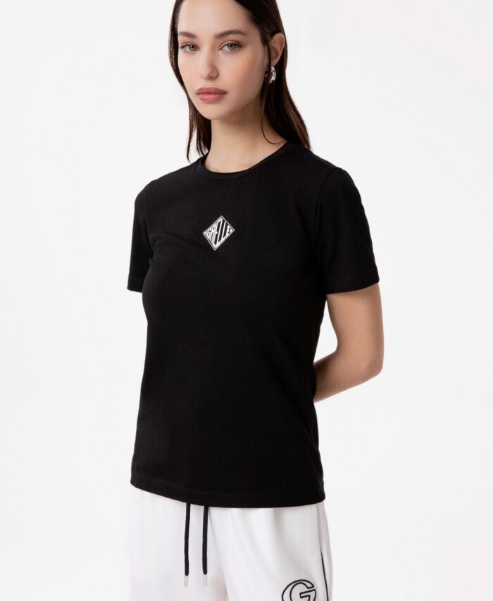 T-shirt Meia Manga em Bi Elástico Thermo Silicone Branco GAëLLE PARIS
