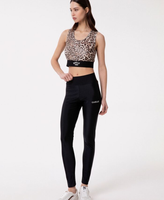 Leggings In Lycra Con Logo Stampato GAëLLE PARIS