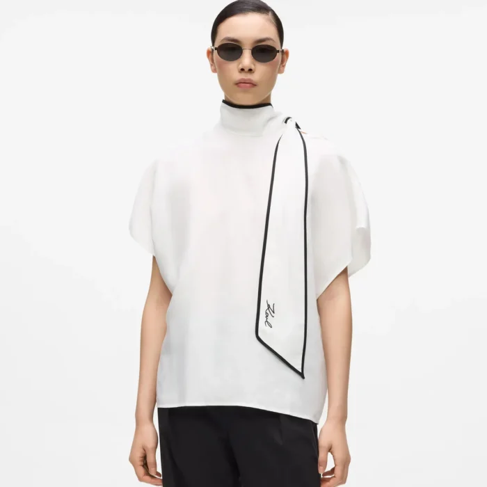 Blusa de Mistura de Linho KARL LAGERFIELD