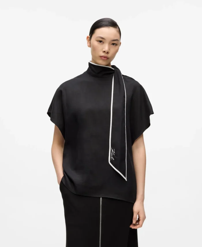 Blusa de Mistura de Linho KARL LAGERFIELD
