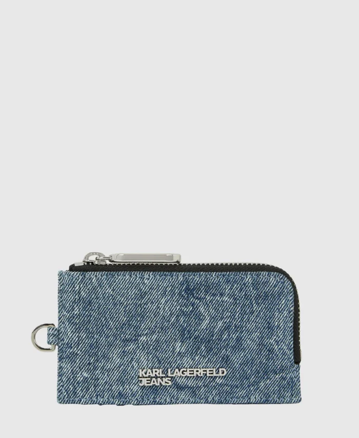 Carteira em ganga com fecho KARL LAGERFIELD