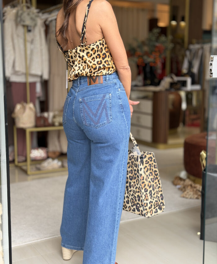 CALÇA WIDELEG M BORDADA BOLSO Lola Casademunt