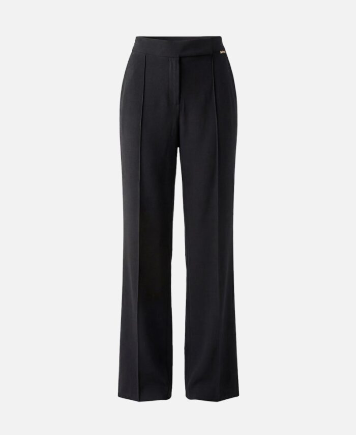 Calça de corte reto em tecido liso SCRIPTA