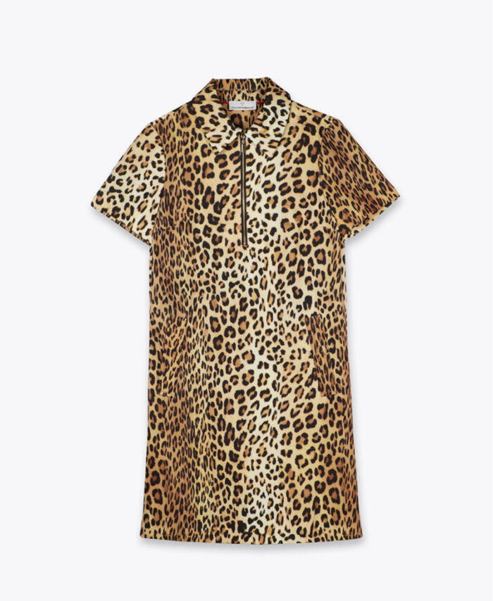 Vestido Camisa Curto Estampa Animal LOLA CASADEMUNT