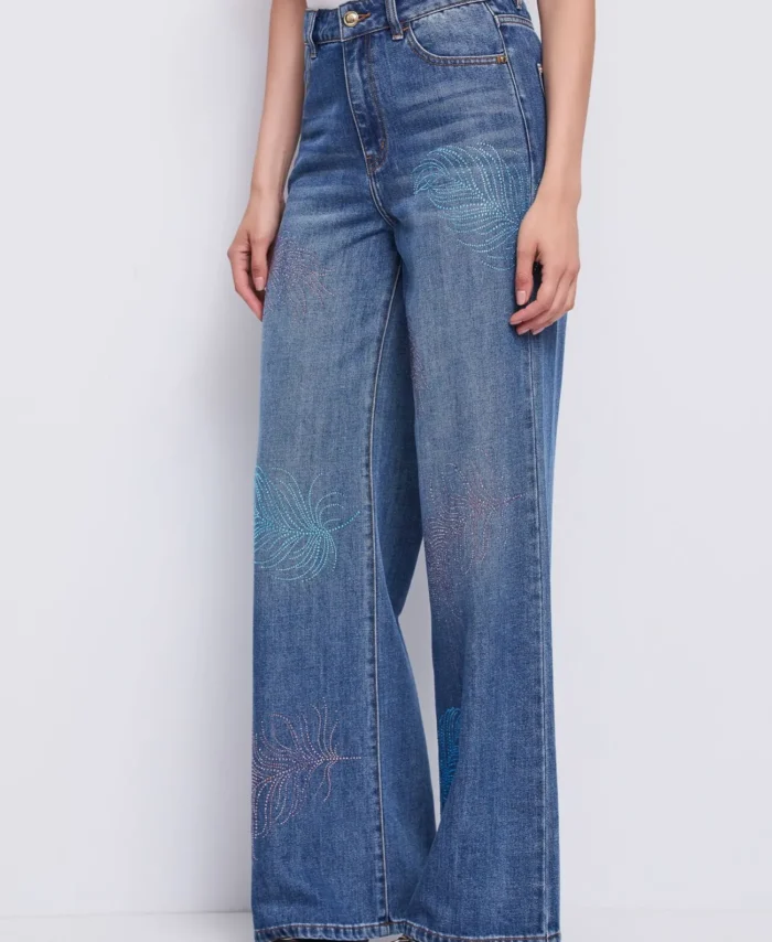 Jeans de perna larga em algodão GAUDI