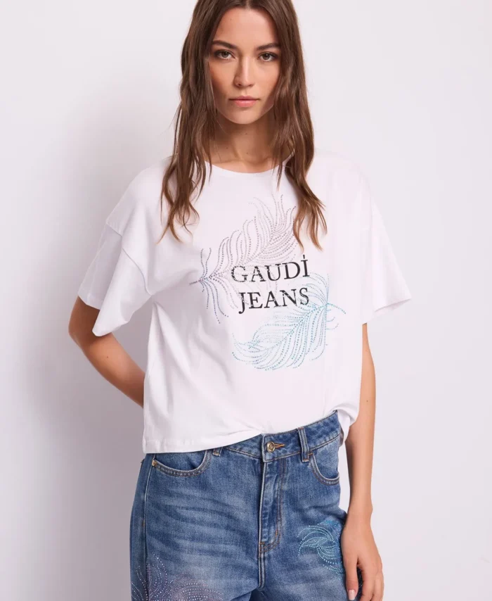 Camiseta de algodão elástico GAUDI