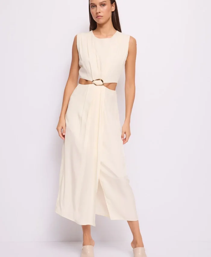 Vestido em tecido fluido GAUDI