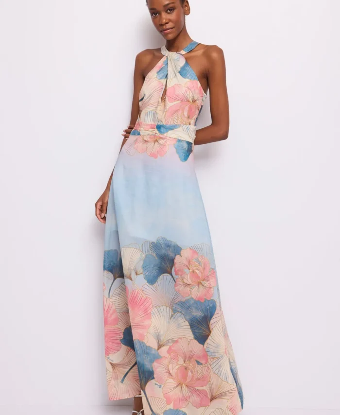 Vestido de musselina com estampa floral GAUDI