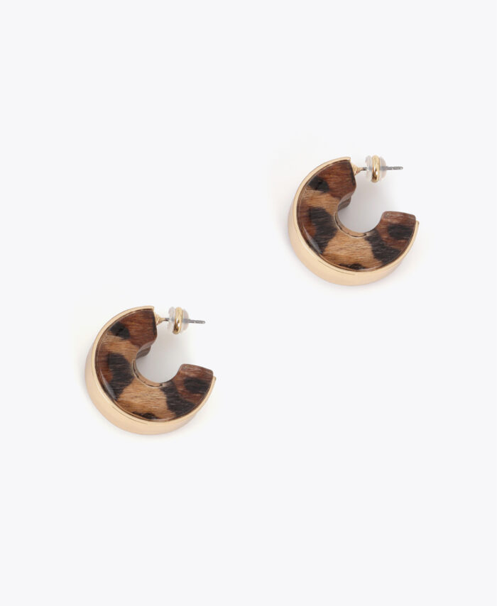 ARGOLAS DE METAL E ANIMAL PRINT LOLA CASADEMUNT