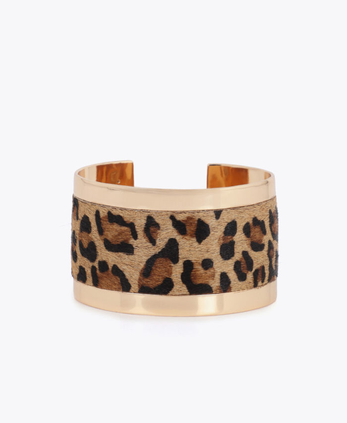 BRACELETE METAL E ANIMAL PRINT ANIMAL PRINT
