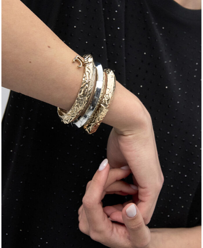 CONJUNTO DE PULSEIRAS ELÁSTICAS BICOLOR COM TEXTURA LOLA CASADEMUNT