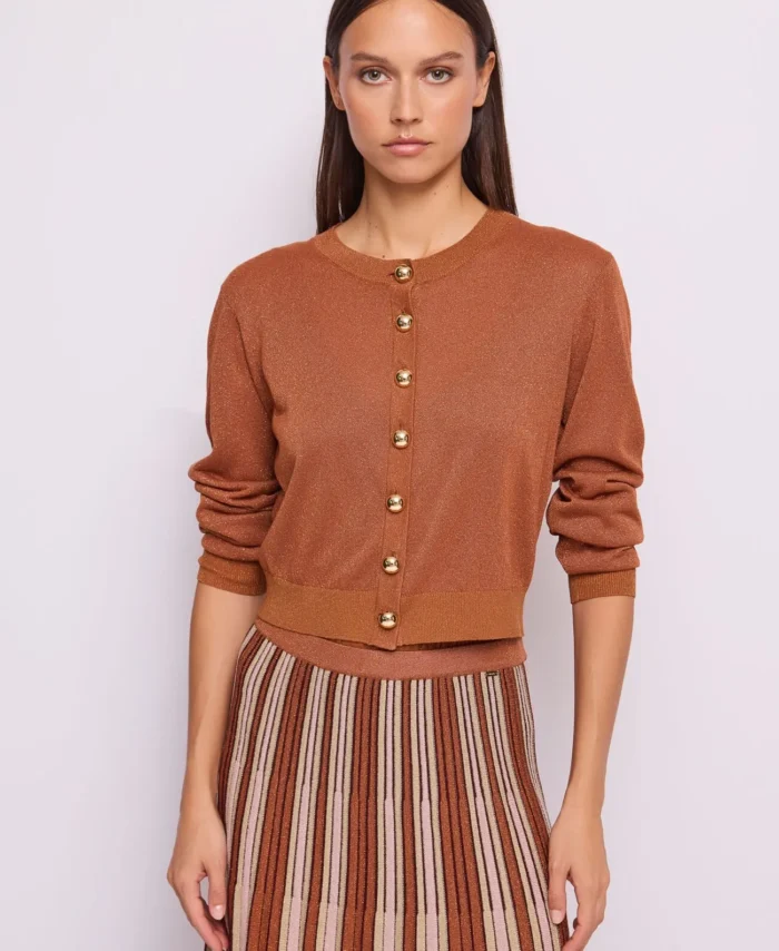 Cardigan de malha de lurex GAUDI