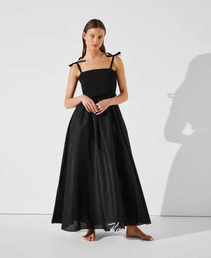 Vestido de praia com assinatura KARL LAGERFELD