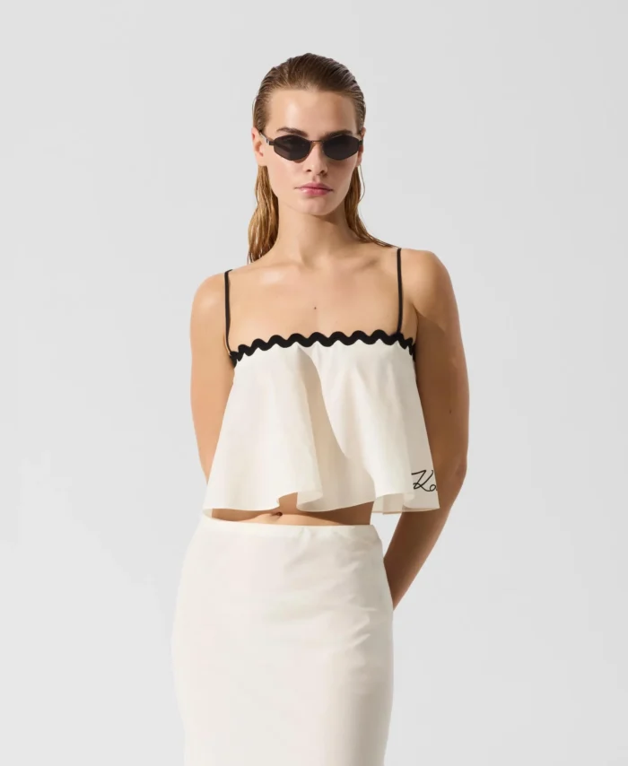 Top cortado de praia KARL LAGERFELD