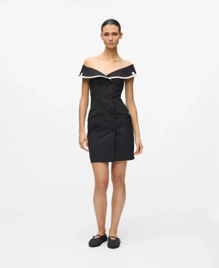 Vestido blazer fora do ombro KARL LAGERFELD