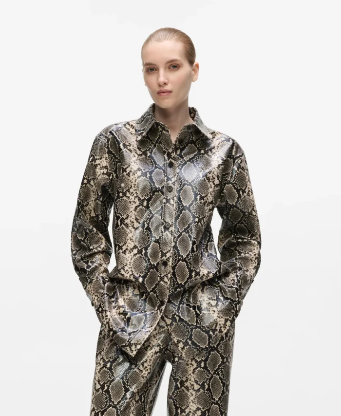 Camisa em pele de píton sintética KARL LAGERFELD