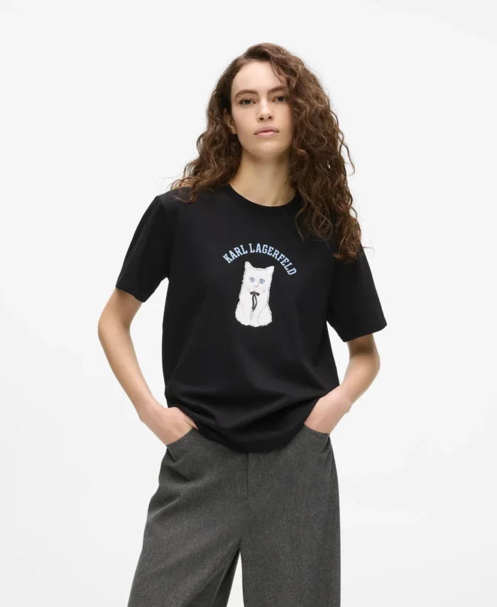 T-shirt com ilustração KARL LAGERFELD