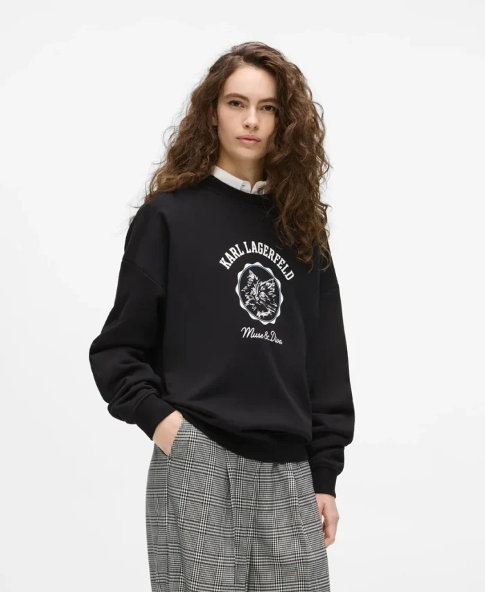 Sweatshirt clássica de decote redondo KARL LAGERFELD