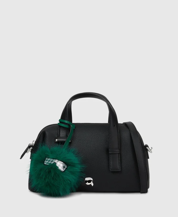 Mala estruturada pequena com pendente KARL LAGERFELD