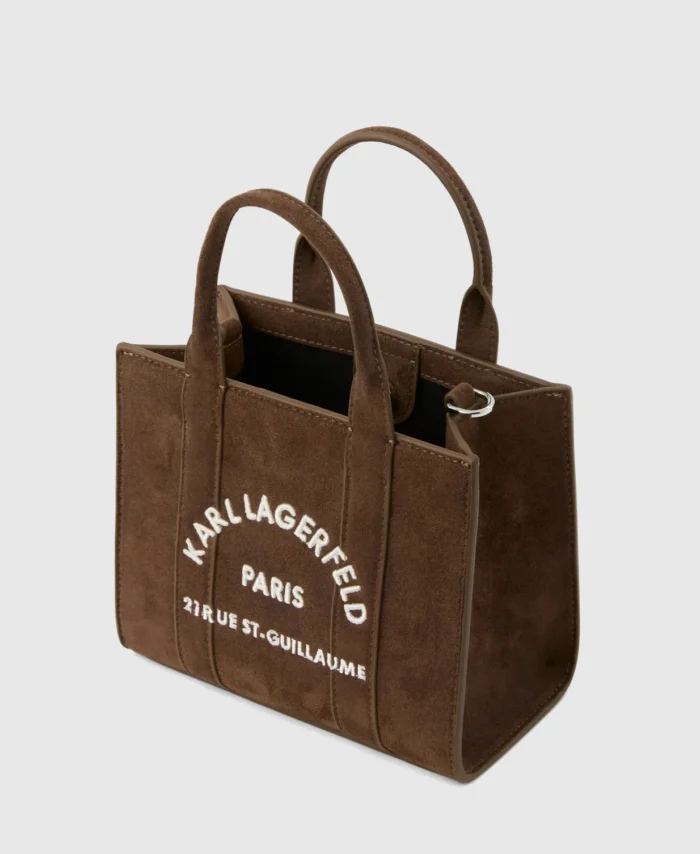 Mala mini tote em camurça sintética KARL LAGERFELD