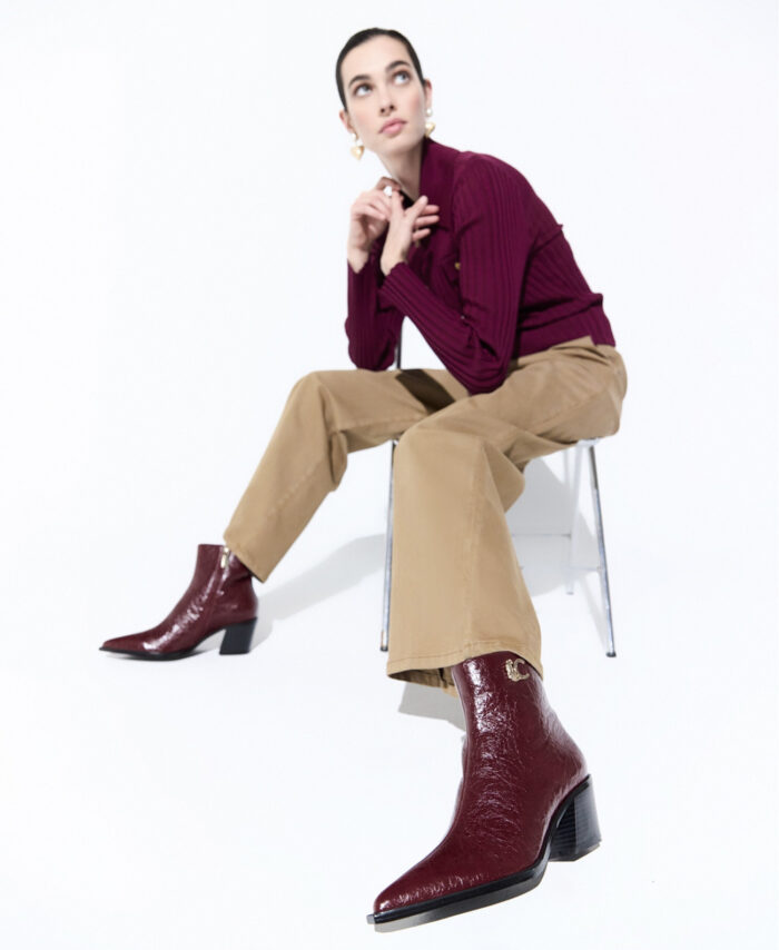 Botins textura leopardo efeito pele LOLA CASADEMUNT