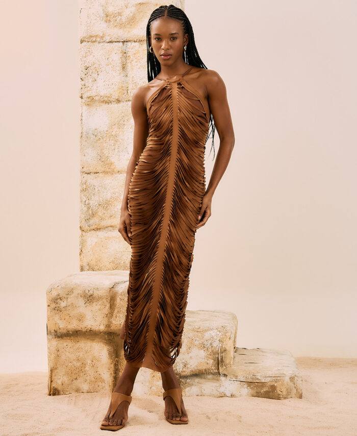 Vestido midi escultural OPEN