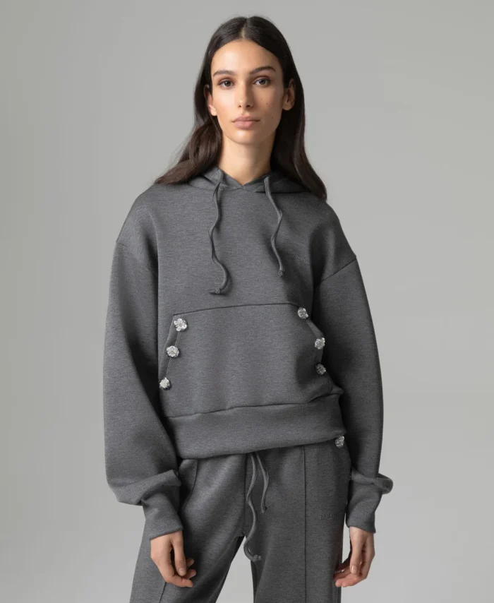 Sweatshirt com capuz e aplicações GAELLE