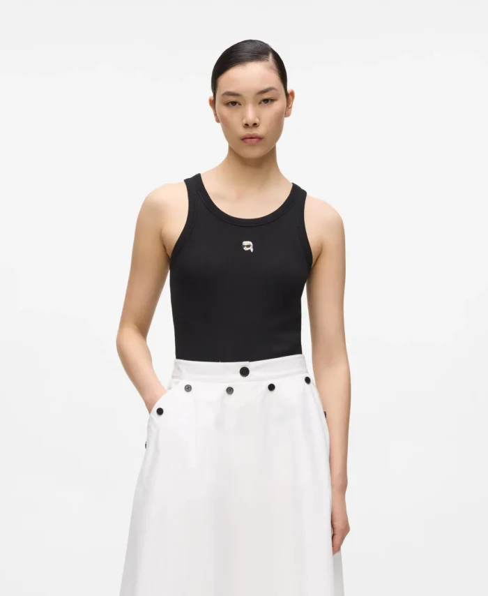 Top de malha canelada KARL LAGERFELD
