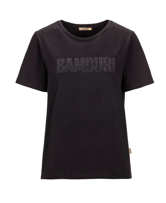 Tshirt tom sobre tom com letras BAMBURI