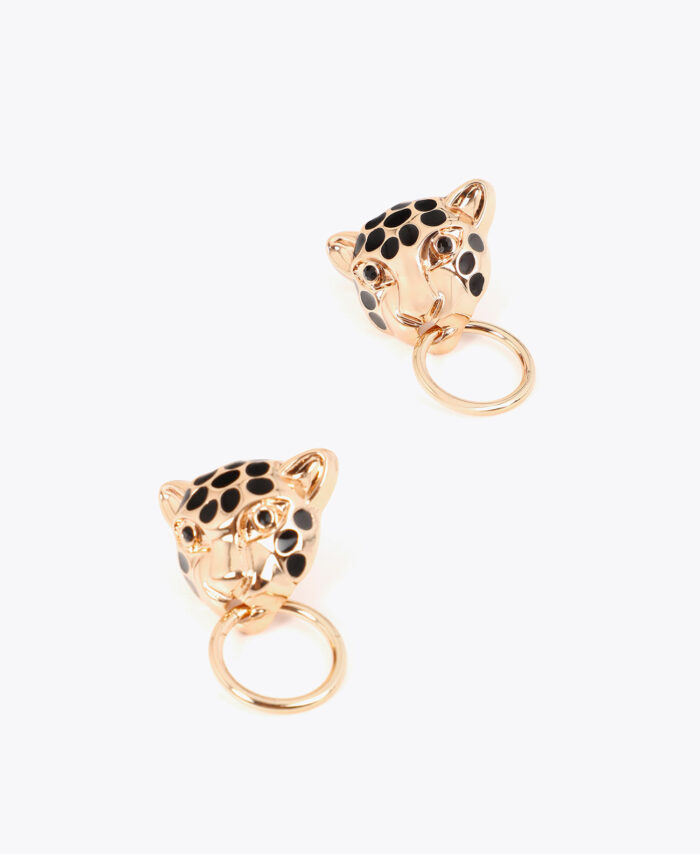 Brincos de corrente e argola leopardo LOLA CASADEMUNT