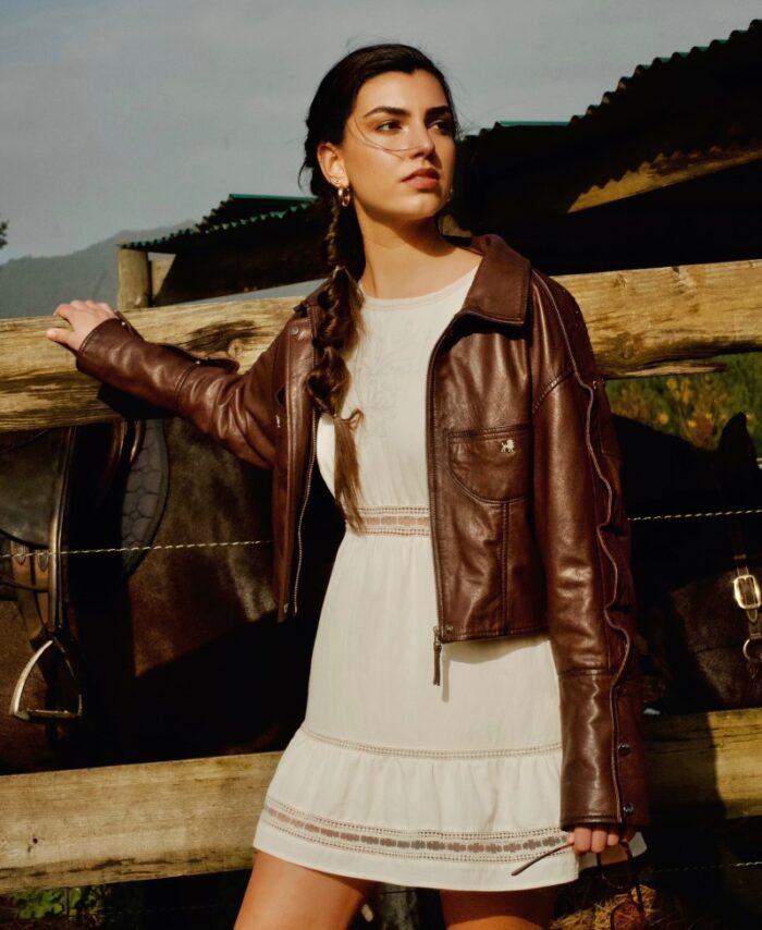 Casaco oversize de couro HIGHLY PREPPY