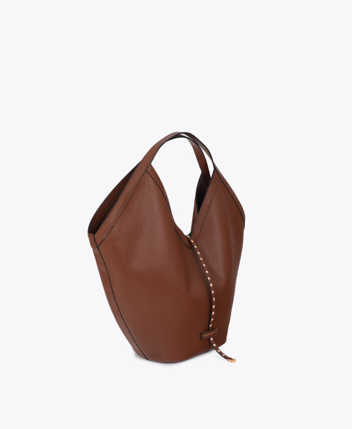 Mala efeito couro com mini tachas LOLA CASADEMUNT