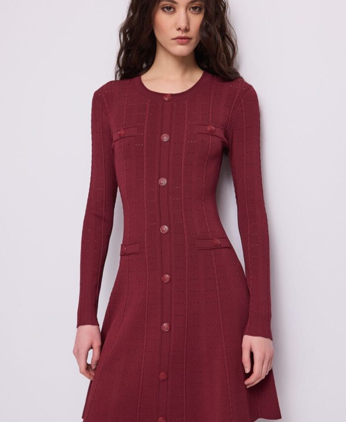 Vestido de malha com botões GAUDI - Cabernet, M