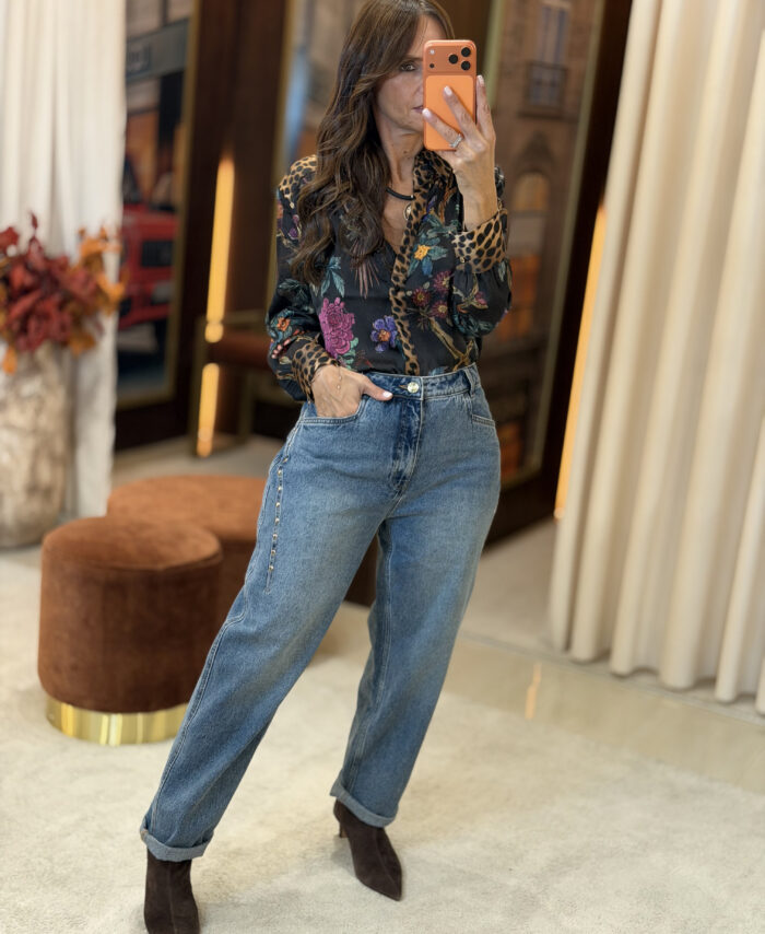 Jeans balão com tachas — Lola Casademunt