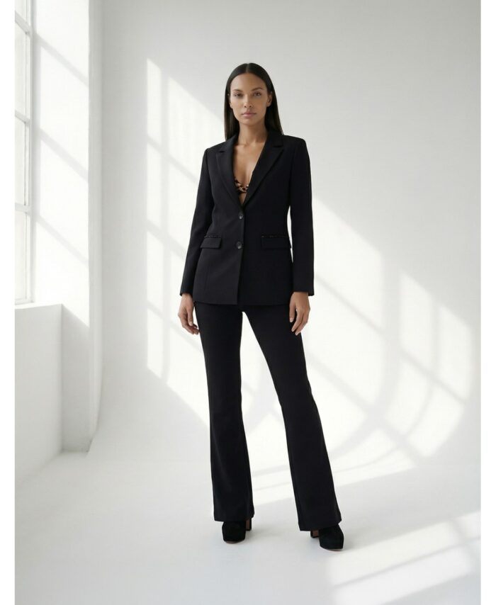 Blazer com pormenor de missangas Scripta — Cor Única