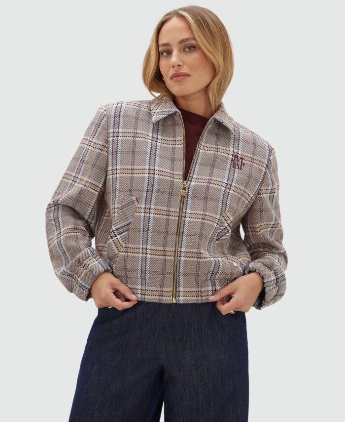 Casaco oversized com padrão xadrez JOSH V