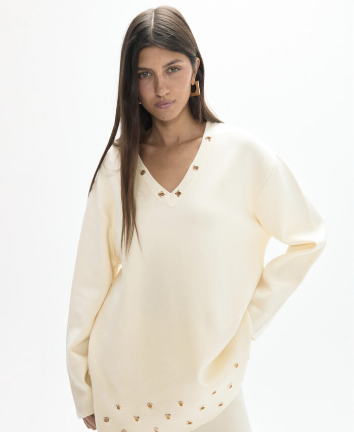 Camisola com ilhós metálicos LOLA CASADEMUNT